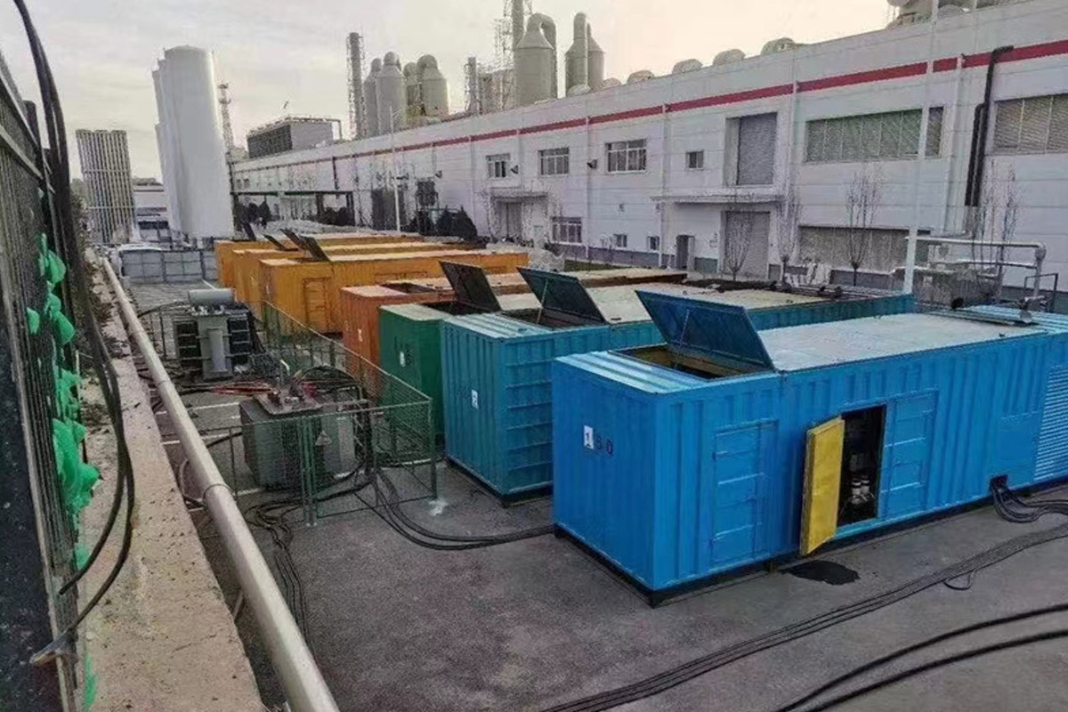 南宝镇发电机租赁施工现场